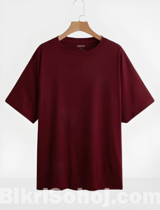 Premium Cotton Drop Shoulder Solid Tshirt